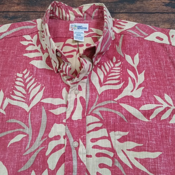 Reyn Spooner Hawaiian Short Sleeve Button Down Floral Shirt Men's 2XL Red - Picture 1 of 7